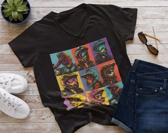 Pop Art Biker Babes Motorcycle Rider Adventure Tee Off Road Explorer T-Shirt ADV Riders Gift for Her Motocross Bikers Shirt Biker Rally Wear