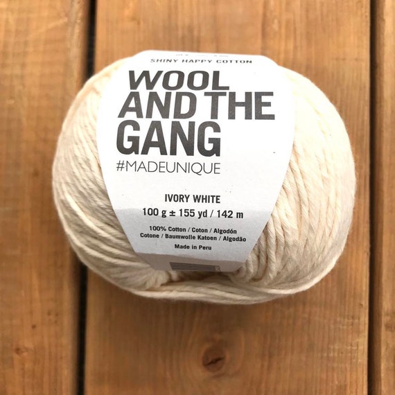 Wool and the Gang Shiny Happy Cotton 44 Ivory White