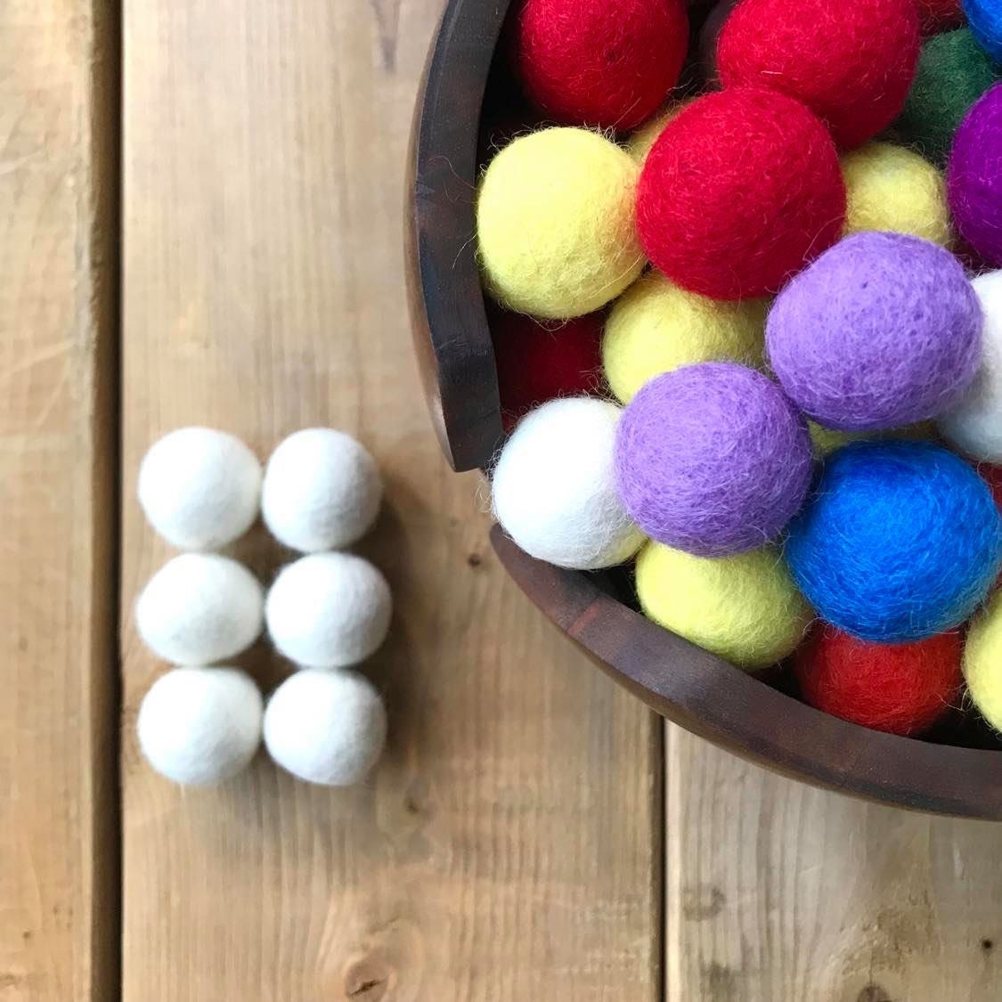 Felt Balls, 100 New Zealand Wool, Craft Balls, Felt Ball Garland, 2cm