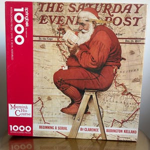 New Vintage Springbok “Charting His Course” 1000 Piece Christmas Puzzle