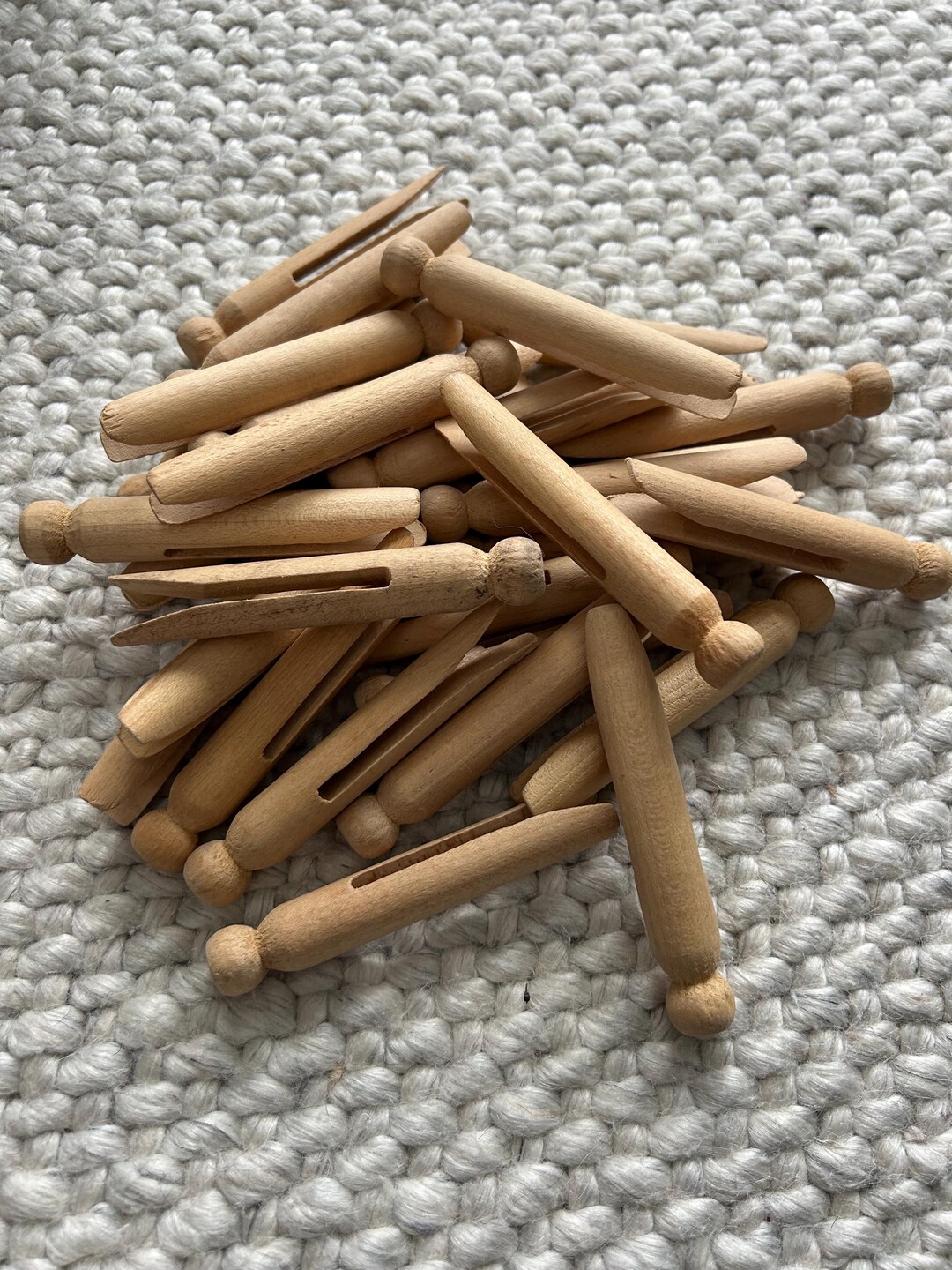 Vintage Wooden Clothespins, Laundry Room Decor, Cottagecore, Craft ...