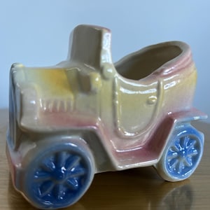 Vintage 1960s Shawnee Pottery Classic Car Planter, Vintage Pottery, Pastel Planter, Nursery Decor, Vintage Flower Pot, Succulent Planter,