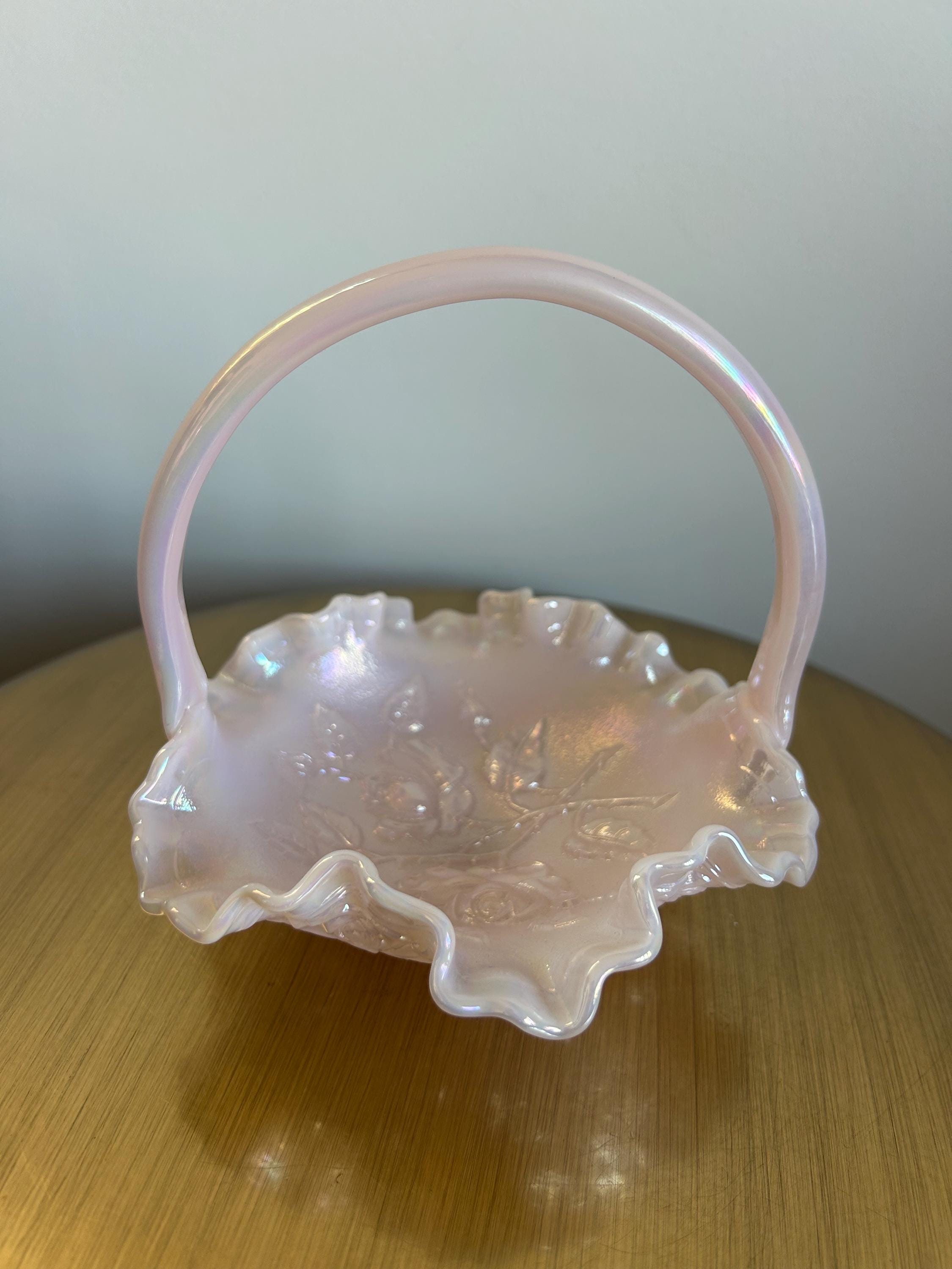 Fenton Pink Basket - Etsy