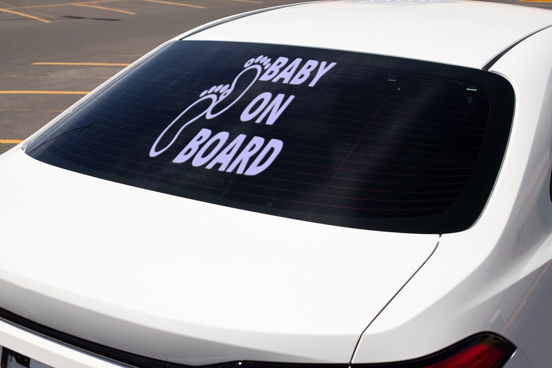 Personalised Kids On Board Safety Decal Sticker – Glossy Vinyl For Car Window/Windscreen – Choose Colour
