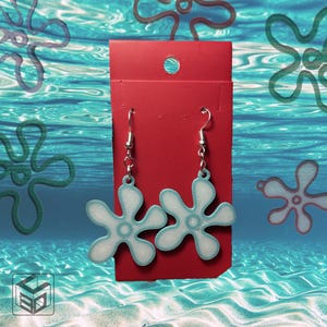 Handcrafted 3D Printed Bikini Bottom Flower Earrings