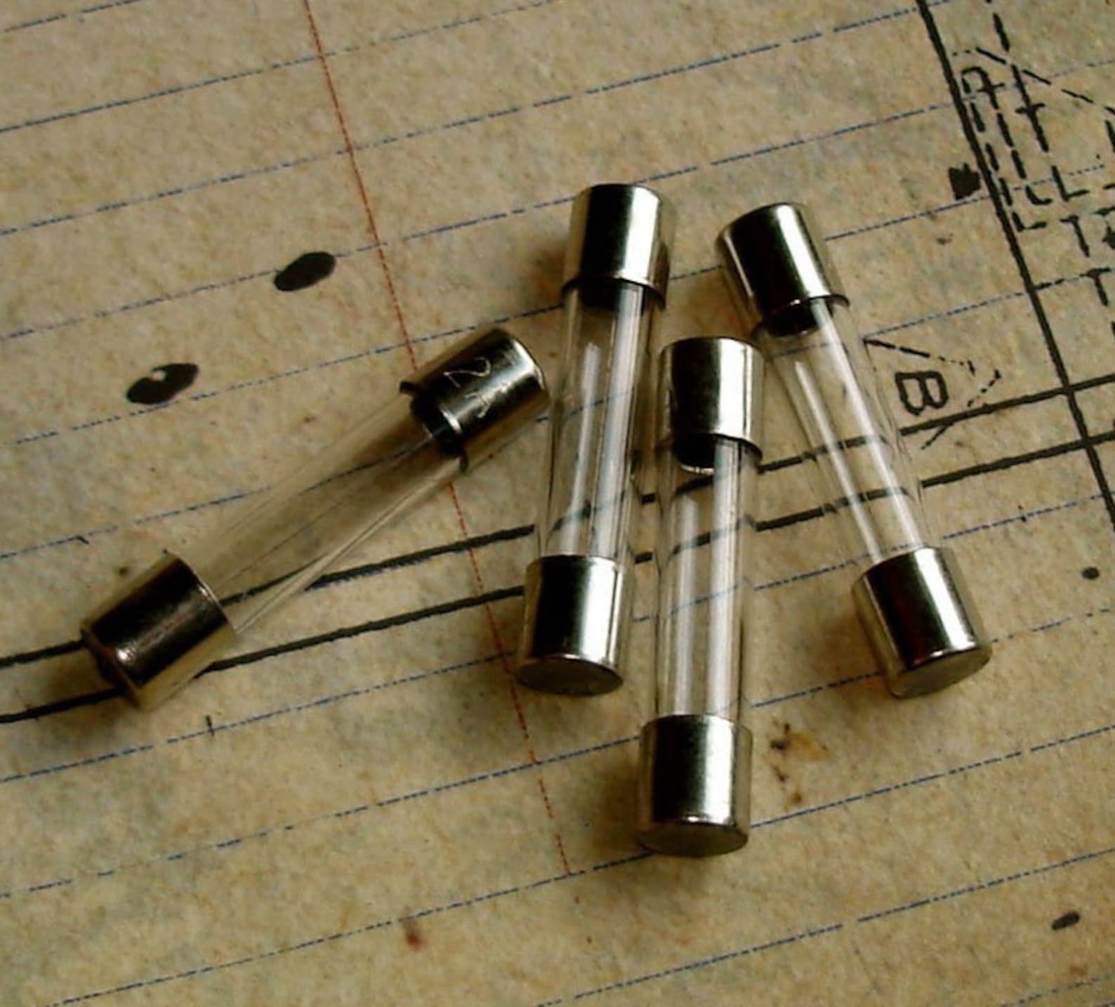 4 Old Glass Fuses Etsy