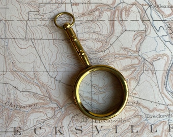 Solid Brass Magnifying Glass Pendant