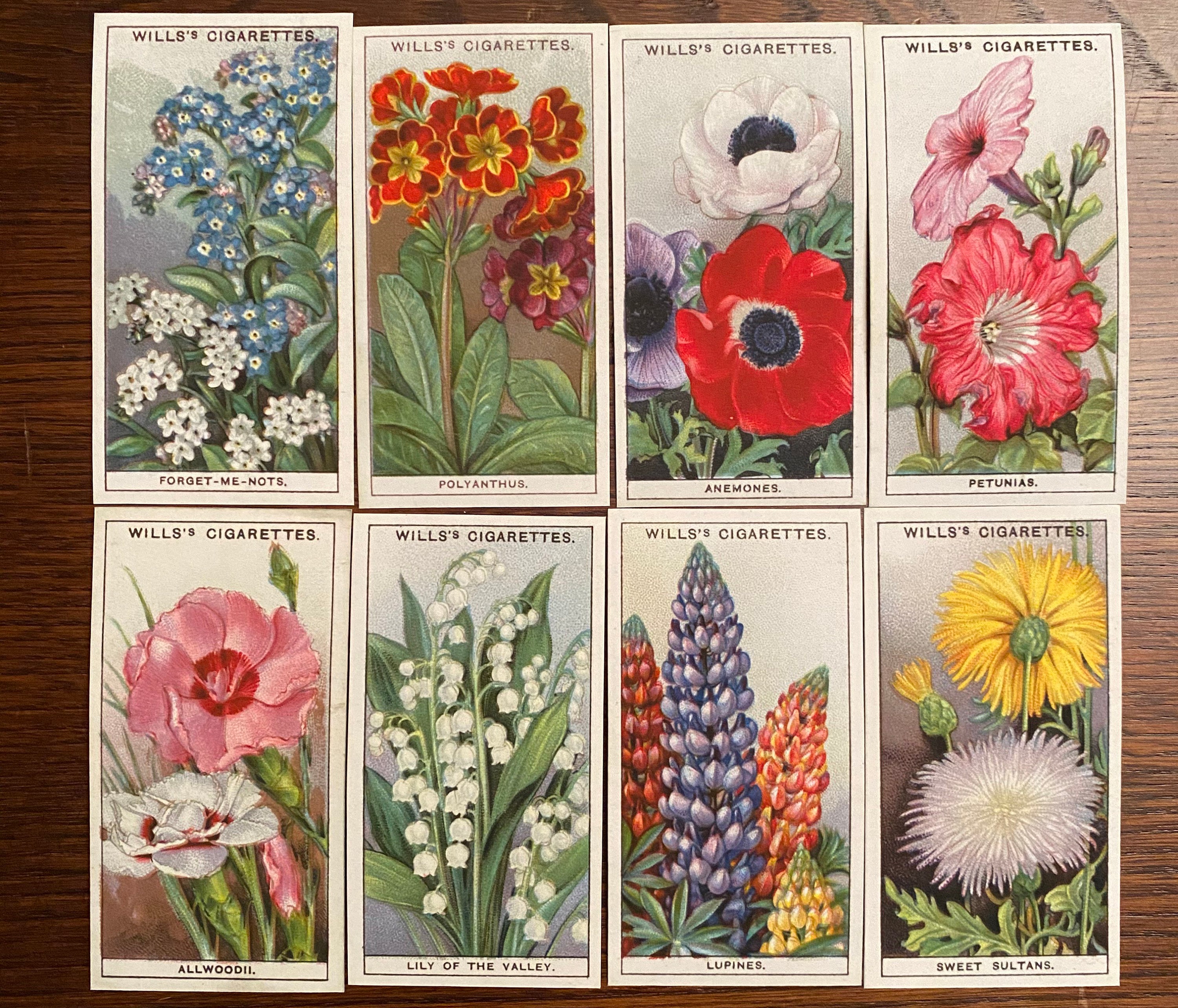 48 Vintage Garden Flowers Cigarette Card Reproductions for Scrapbooking,  Junk Journaling, Mixed Media