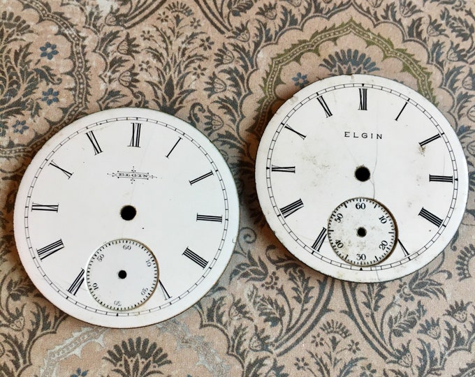 2 Vintage Pocket Watch Dials Etsy