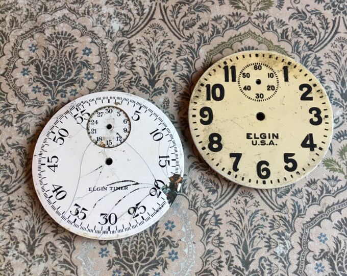 2 Vintage Pocket Watch Dials Etsy