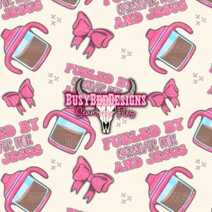 Fueled by Jesus - girl, chocolate milk, Faith, Jesus, Christian, seamless file