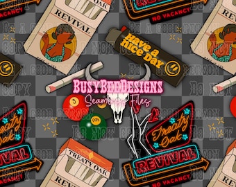 Treaty Oak Revival  -  music inspired file, western seamless file
