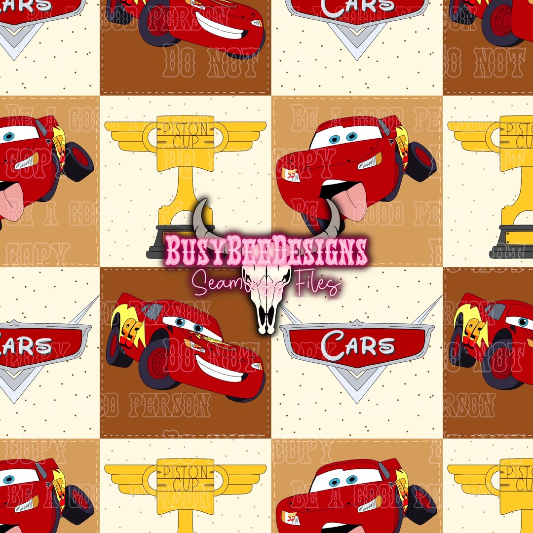 Color Block Cars File - Disney, Cars, Kids, Digital Art, Seamless File ...
