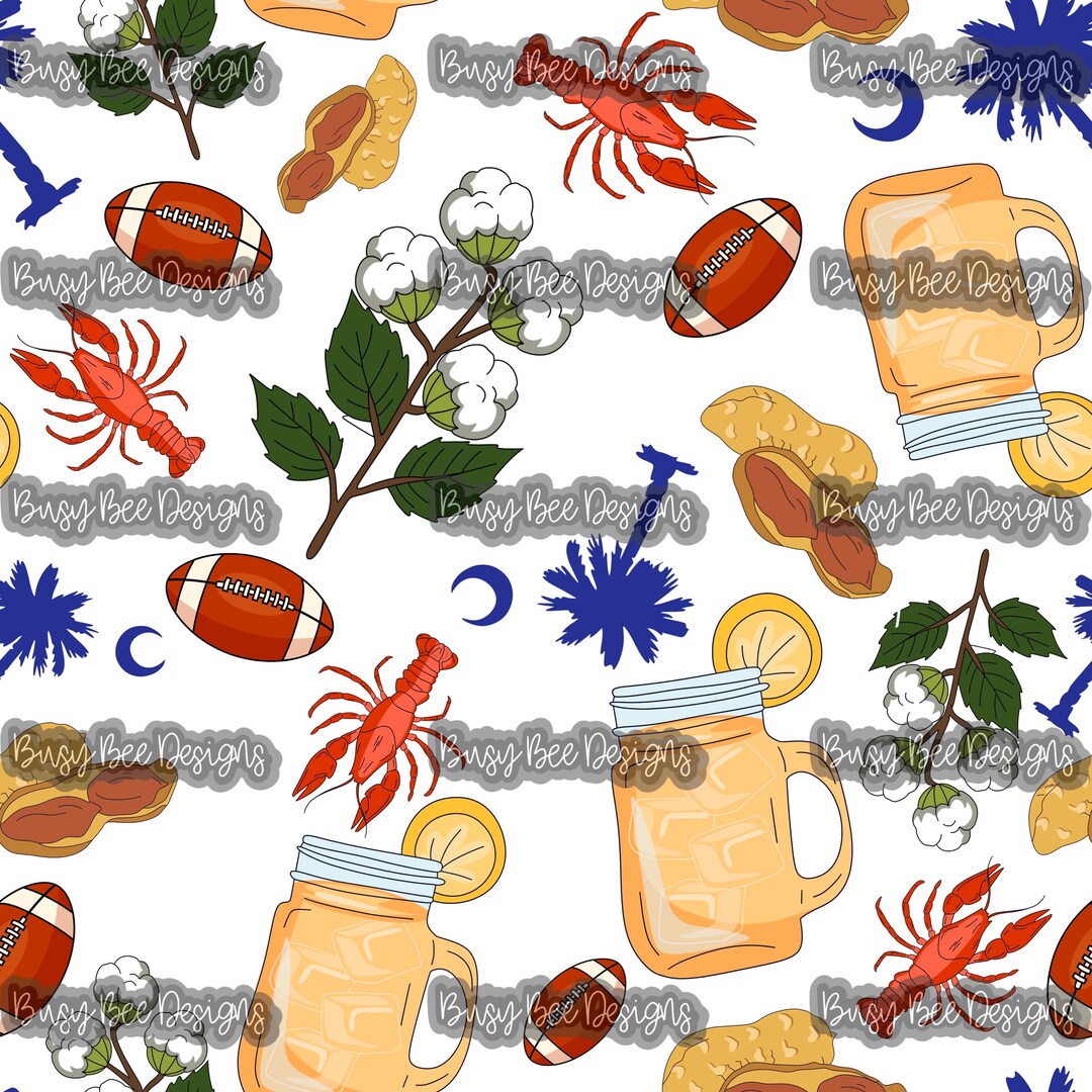 South Carolina State Pride, Seamless Digital Art File - Etsy