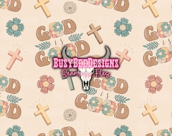 God is good - Christian, seamless pattern