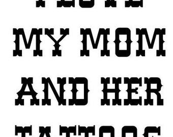 My Mom Tattoos Etsy