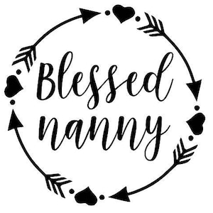 Béni nounou-SVG PDF PNG jpg DXF EPS-Bienvenue silhouette-Cricut compatible