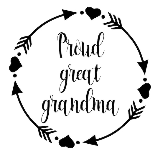 Proud Great Grandma SVG PDF PNG Jpg Dxf Eps Welcome  Etsy