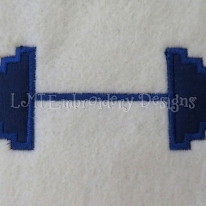 BarBells Applique Stickerei Design-2 Sizes