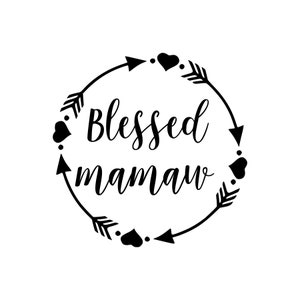 Gesegnete Mama - SVG PDF PNG Jpg Dxf Eps -Silhouette - Cricut kompatibel