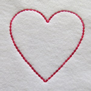 Heart Oval Edge Outline Embroidery Designs - 3 sizes