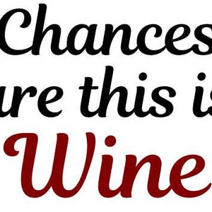 Le probabilità sono questo è vino-SVG PDF PNG JPG EPS, e file DXF-sagoma di benvenuto-Cricut compatibile