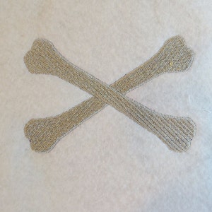 Cross Bones Embroidery Design - 5x7