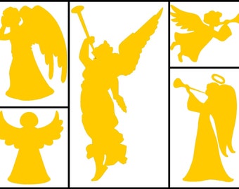 Angels- SVG  PDF PNG Jpg File -  Welcome Silhouette- Cricut Compatible