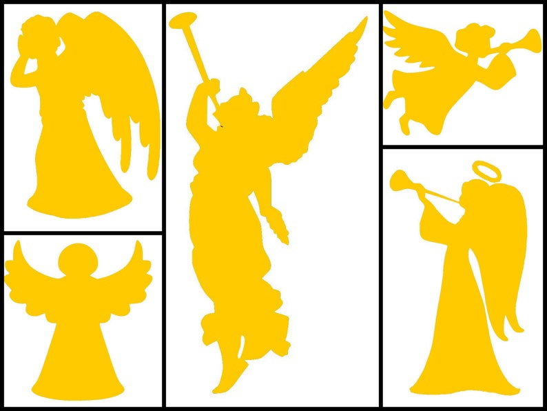 Angels SVG PDF PNG Jpg File Welcome Silhouette Cricut Compatible image 1