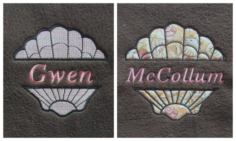 Sea Shell Applique Stickerei Designs-2 Größen-2 Designs-CUSTOM REQUEST WELCOME Bild 1