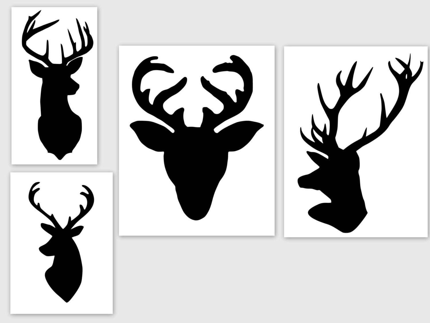 Download Deer Head Antlers SVG PDF PNG Jpg File Welcome | Etsy
