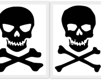 Skull and Crossbones - SVG  PDF PNG Jpg Eps Dxf File -  Welcome  Silhouette- Cricut Compatible