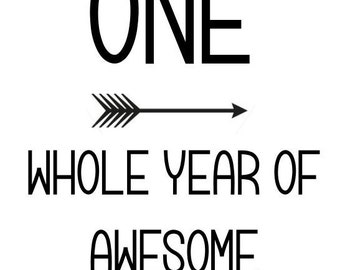 One Whole Year of Awesome - SVG Sudio3 PDF JPg Png Dxf Eps File -  Welcome Silhouette- Cricut Compatible