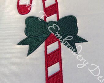 Candy Cane   Embroidery Design -3 Sizes