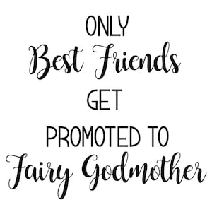 Melhores amigas promovidas a fada madrinha SVG PDF PNG Eps Dxf File - Welcome Silhouette - Compatível com Cricut