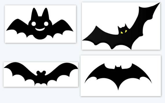 Pipistrelli 4 Svg Pdf Png File Sagoma Di Benvenuto Cricut Etsy