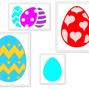 Assorted  Easter Eggs - SVG  PDF PNG Jpg Dxf, Eps File -  Welcome Silhouette- Cricut Compatible