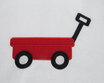 Red Wagon  Applique/Embroidery  Designs -4 sizes - CUSTOM  REQUEST WELCOME