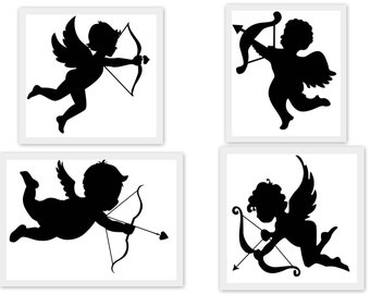 Valentine's Day Cupids SVG  PDF PNG Eps Dxf File -  Welcome Silhouette- Cricut Compatible