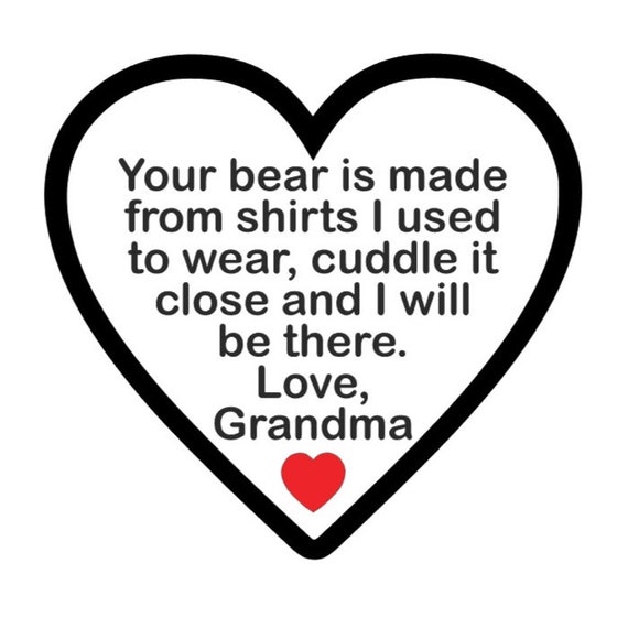Your Bear is Made From Shirts Cuddle Close Grandma SVG PDF PNG