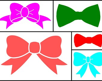 Bows  - SVG  PDF PNG Jpg File -  Welcome   Silhouette- Cricut Compatible
