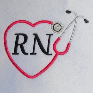 Stethoscope RN  Embroidery Designs -3 Sizes  - Custom REQUEST WELCOME