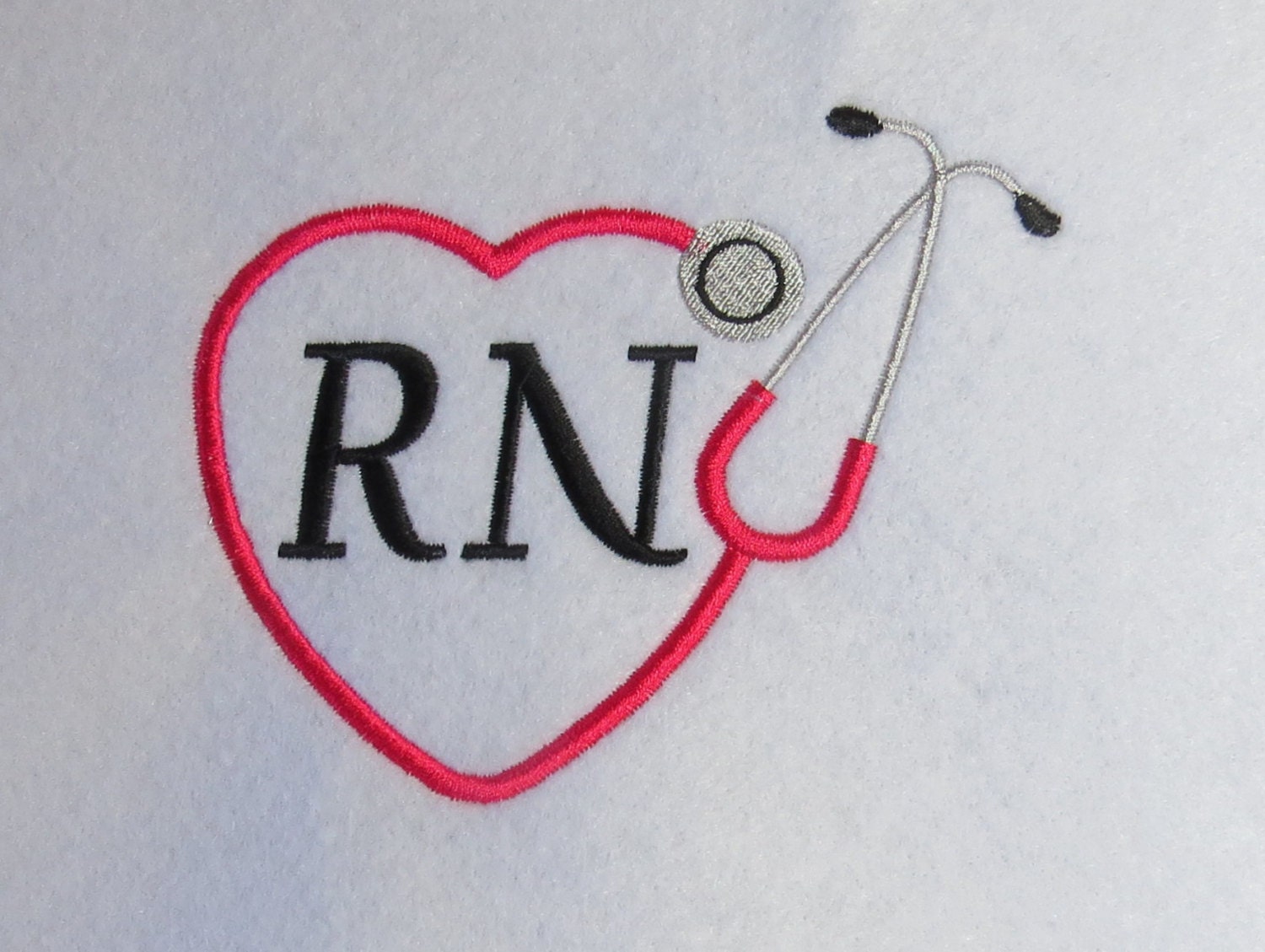 Stethoscope RN Embroidery Designs 3 Sizes Custom REQUEST - Etsy