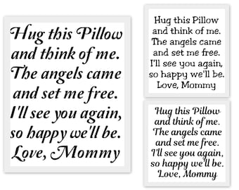 Hug This Pillow and think of me - 3 Fonts   SVG  PDF PNG Eps Dxf File -  Welcome  Silhouette- Cricut Compatible