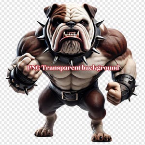 Muscular Bulldog Warrior Sublimation Design PNG, Watercolor Angry Bulldog, Bulldog mascot, Bulldog School logo, fierce Bulldog Scary Bulldog