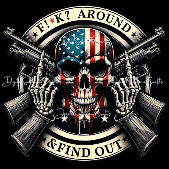 American Flag Skull PNG: Patriotic Biker Design (Digital Download)