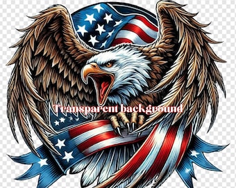 American Eagle-vlag, png-bestand: patriottisch VS-sublimatieontwerp (digitale download)
