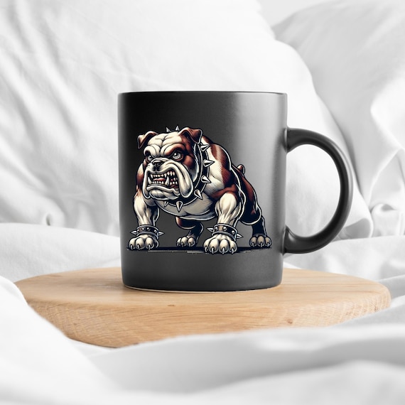 Fierce Bulldog With Spiked Collar PNG: Aggressive Dog Mascot