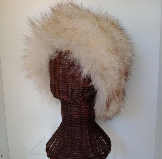 Fox Fur Hat Vintage Vintage 1940s / 1950s Fox Fur Warm Cozy Winter Hat Rusty  main image 3