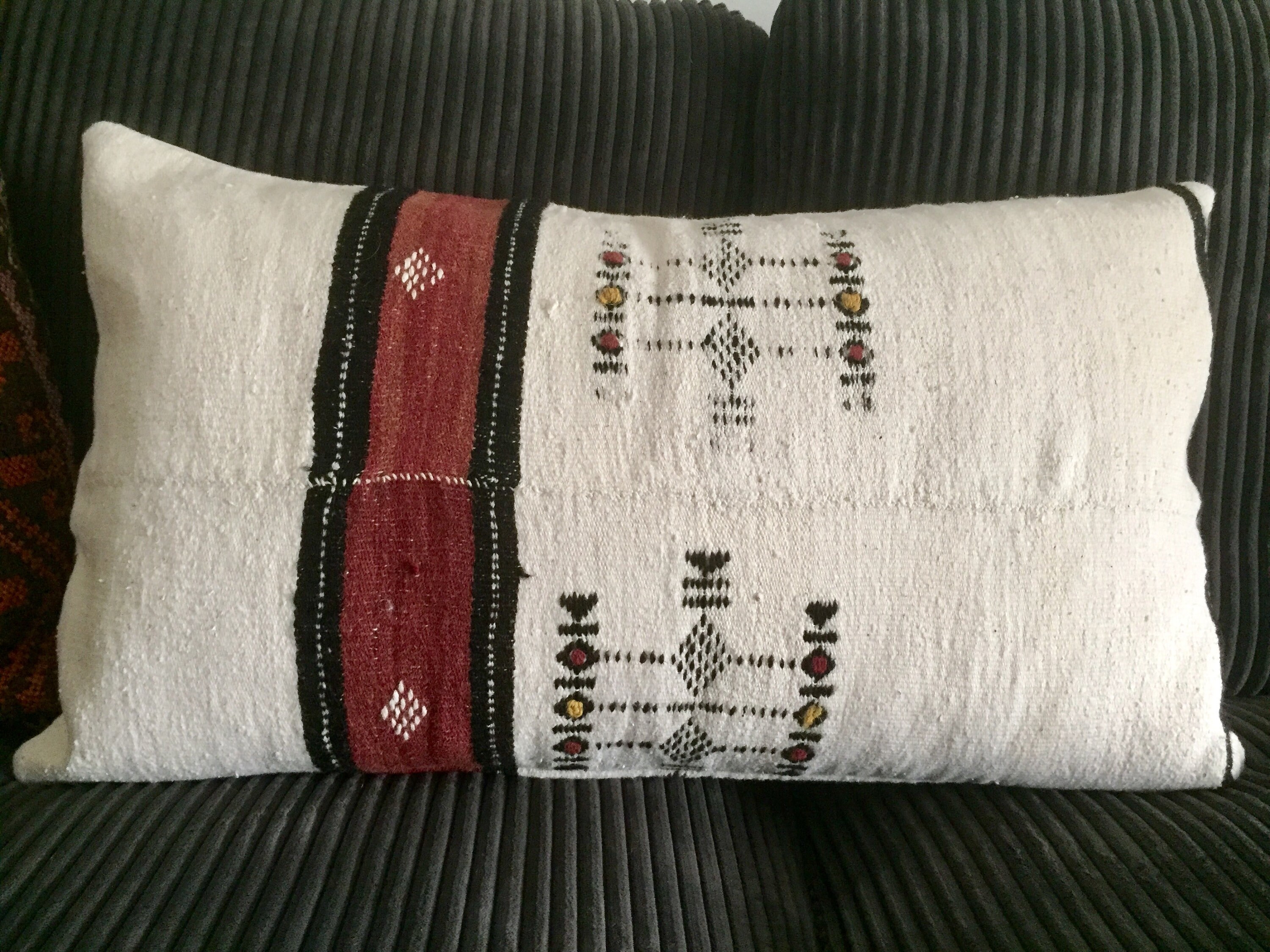 24x14 African Fulani blanket-woollen lumbar pillow cushion cover 60cmx35cm